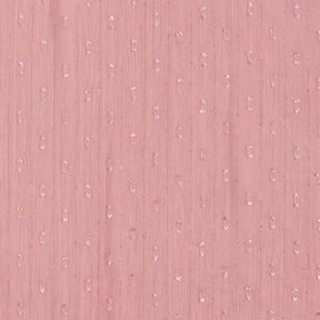 Chiffon Dobby gessato metallizzato – rosa antico scuro/argento effetto metallizzato, 