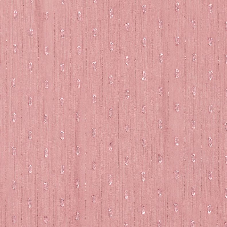 Chiffon Dobby gessato metallizzato – rosa antico scuro/argento effetto metallizzato,  image number 1