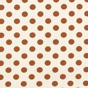 Pantaloni in tessuto elasticizzato a pois grandi – bianco/rame, 
