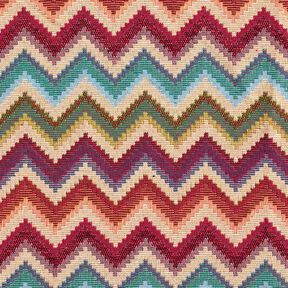 tessuto arredo gobelin chevron – beige chiaro/rosso carminio, 