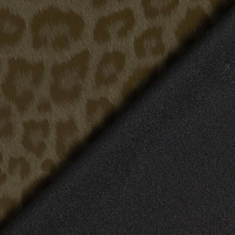Tessuto per pantaloni rivestito in stampa leopardata spazzolata – cachi, image number 4