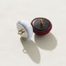 Bottone rivestito semisferico, satin da sposa – rosso Bordeaux,  thumbnail number 2