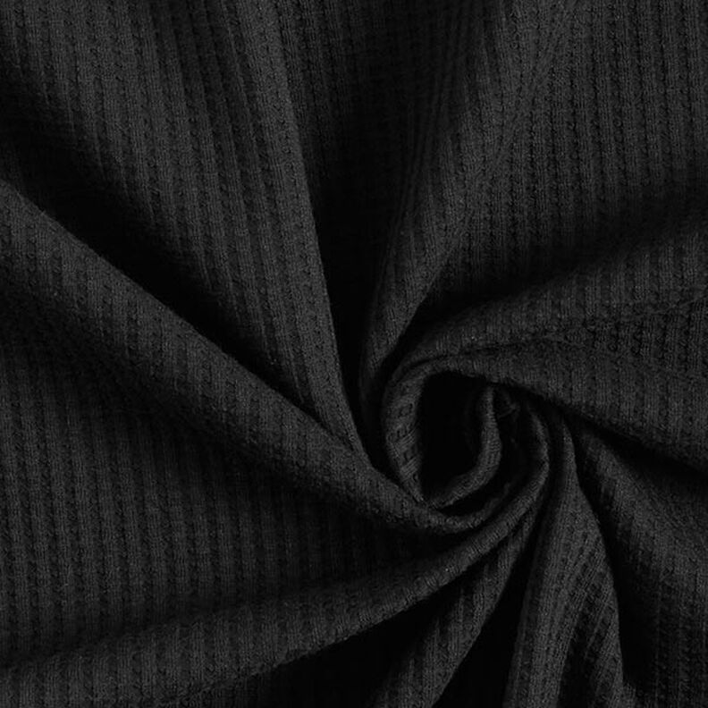 jersey di cotone nido d’ape tinta unita – nero,  image number 1