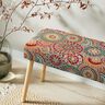 tessuto arredo gobelin Cerchi variopinti – rosso carminio/beige chiaro,  thumbnail number 5