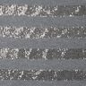 Tessuto in maglia con paillettes glitterate a strisce orizzontali – grigio,  thumbnail number 1