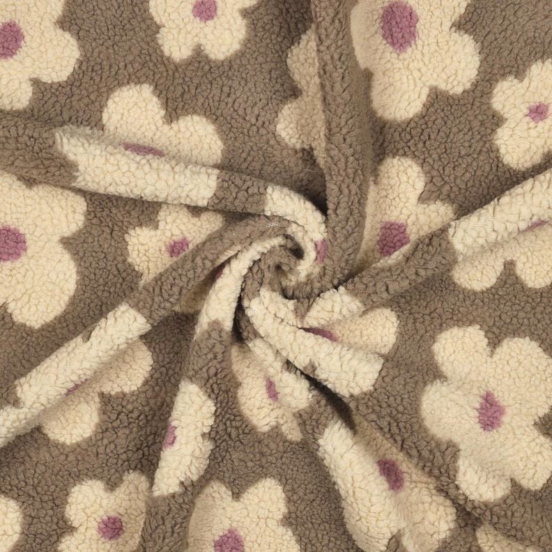 tessuto peluche fiori | Poppy Fabrics &ndash; duna/beige chiaro,  image number 3