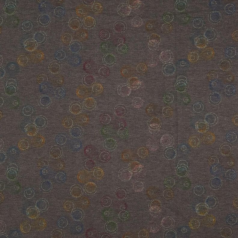 jersey di viscosa Cerchi variopinti – grigio pietra,  image number 1