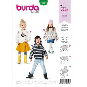 felpa, Burda 9308 | 92-122, 