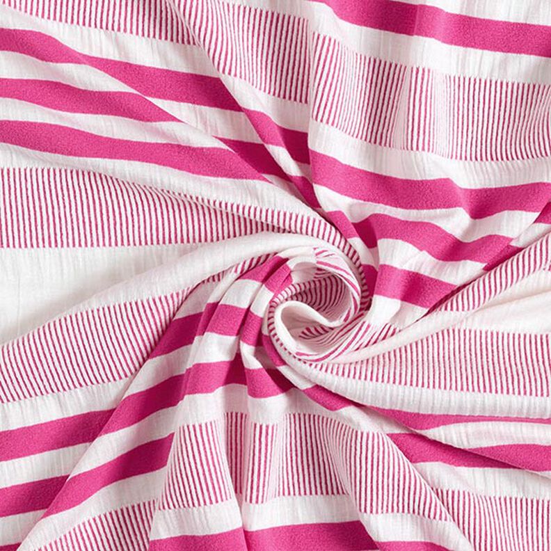 jersey di viscosa effetto stropicciato – bianco/pink,  image number 4