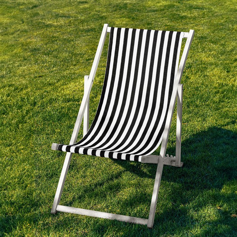 Outdoor Tessuto per sedia a sdraio Righe longitudinali 44 cm – nero,  image number 4