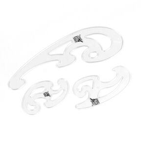 Set curvilinei 3 pezzi – transparente, 