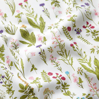 tessuto arredo stampa digitale erbe di prato – naturale/verde, 