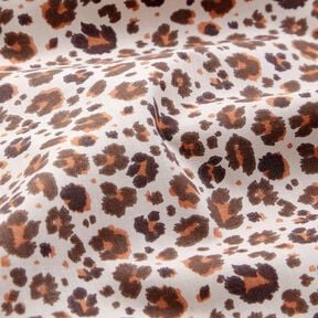 tessuto in cotone cretonne grandi macchie di leopardo – marrone medio/beige chiaro, 