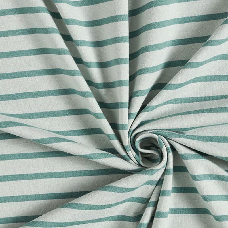 Jersey in cotone a righe strette e larghe – menta chiaro/menta piperita,  image number 3