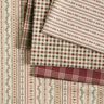 tessuto arredo mezzo panama Righe con stelle – naturale/rosso borgogna,  thumbnail number 5