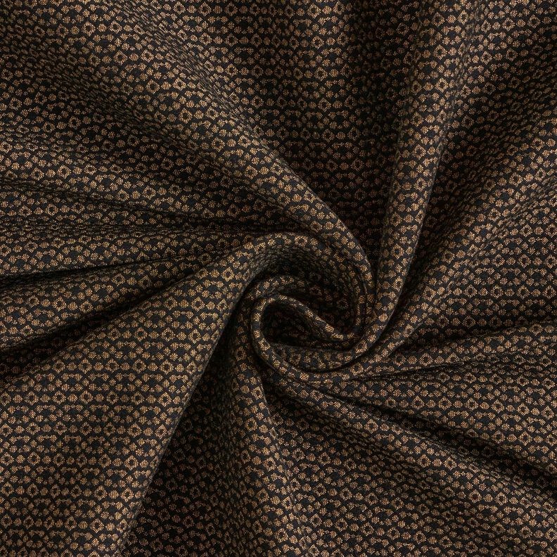 Pantalone elasticizzato a rombi – nero/marrone chiaro, image number 1