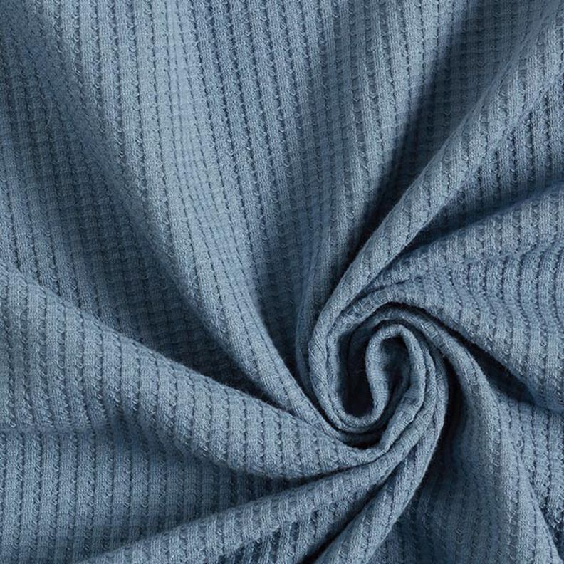 jersey di cotone nido d’ape tinta unita – colore blu jeans,  image number 1