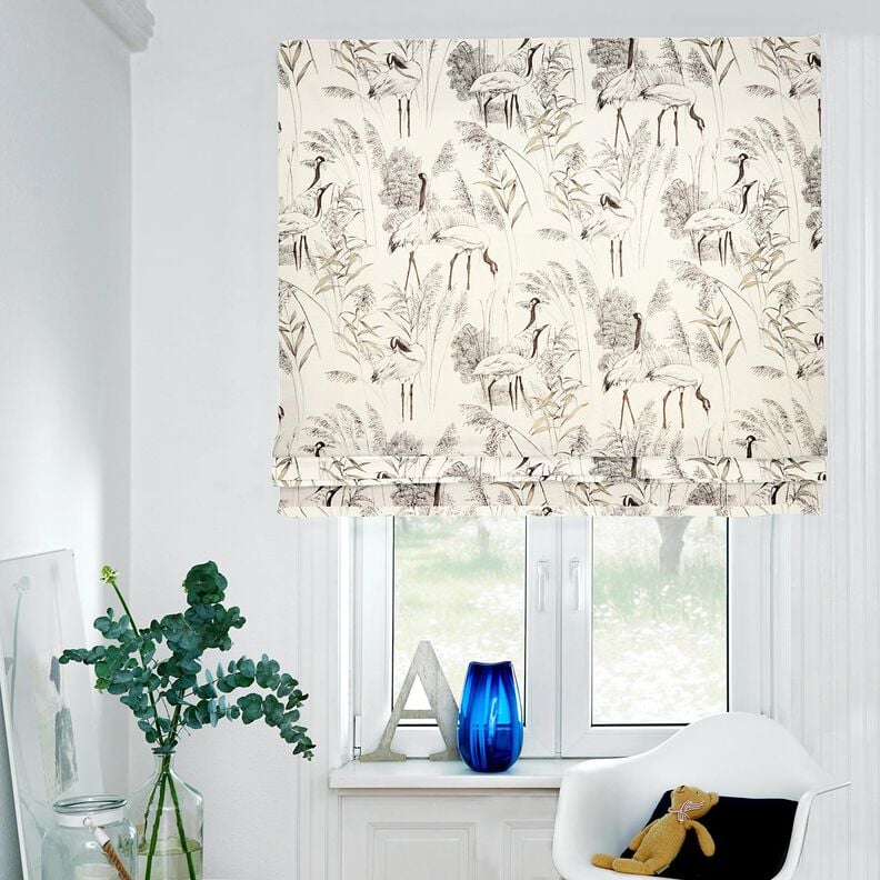 tessuto arredo mezzo panama gru &ndash; naturale/nero,  image number 5