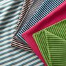 tessuto per polsini Righe tubolari – rosso fuoco/rosa fucsia acceso,  thumbnail number 5