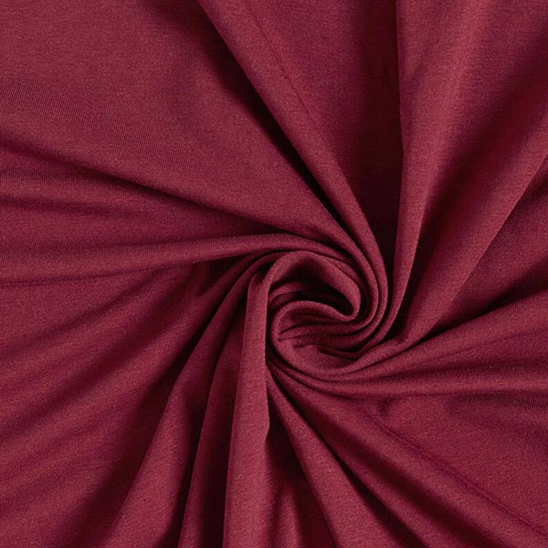 bambù jersey di viscosa tinta unita – rosso Bordeaux,  image number 1