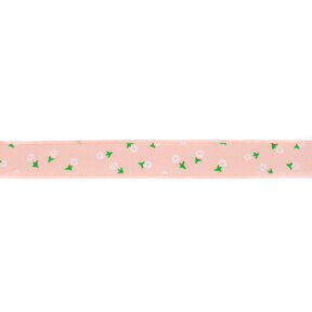 Nastro tessuto chambray fiorellini – salmone, 