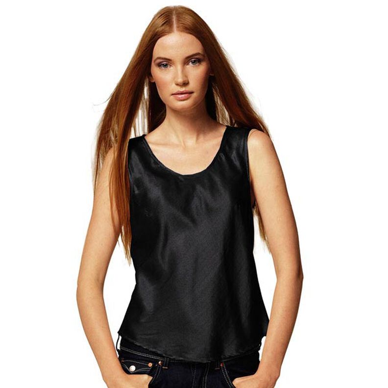Stretch Satin – nero,  image number 4