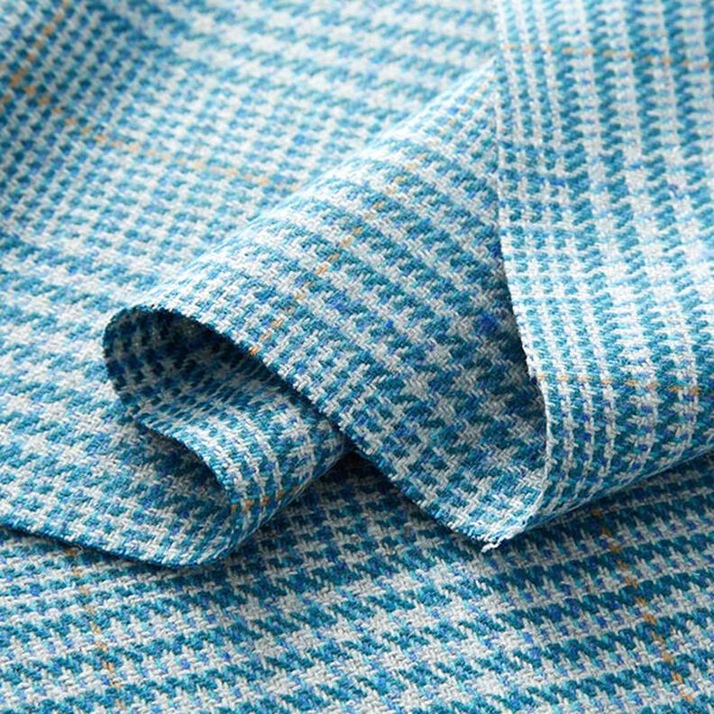 Tessuto in lana Principe di Galles – turchese,  image number 3