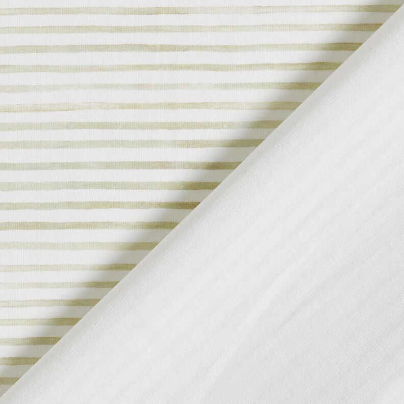 jersey di cotone Strisce ad acquarello stampa digitale – avorio/pistacchio,  image number 4