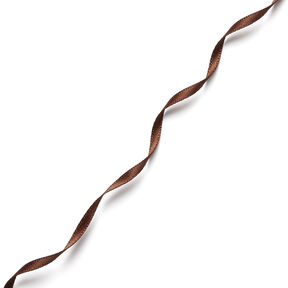 Nastro in satin [3 mm] – marrone scuro, 