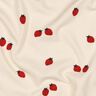 GOTS jersey di cotone fragole | Poppy Fabrics – beige chiaro/rosso carminio,  thumbnail number 2