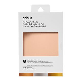 Pellicole di trasferimento Cricut, metallic [ 10,1 x 15,2 cm | 24 pezzo/i ], 