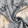 Tessuto viscosa con fiori ad acquerello – grigio,  thumbnail number 3