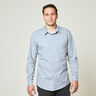 Tessuto elasticizzato per camicia a righe strette – bianco/azzurro,  thumbnail number 7