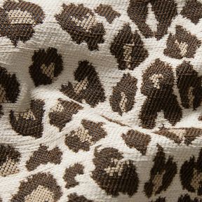 tessuto da tappezzeria Jacquard Leopardo – crema/anemone, 