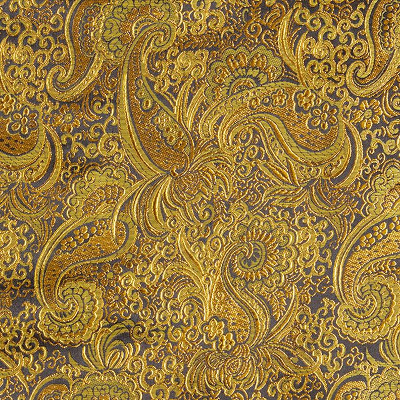 jacquard abbigliamento, paisley effetto metallizzato – oro/nero,  image number 1