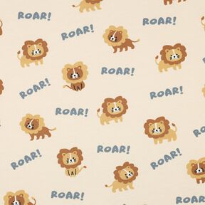 jersey di cotone leone | Poppy Fabrics – beige chiaro/marrone capriolo, 