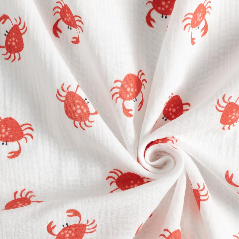 GOTS mussolina / tessuto doppio increspato Granchi | Poppy Fabrics – avorio,  image number 3