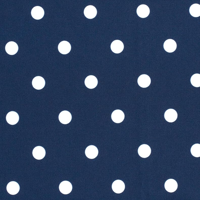 tessuto per costumi da bagno Pois – blu marino/bianco,  image number 1