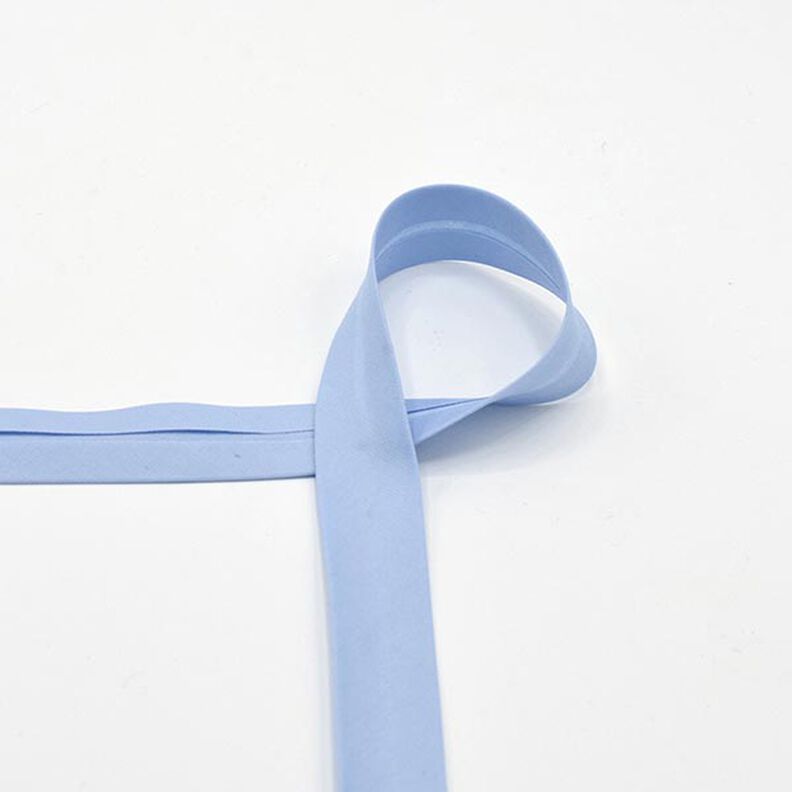 Nastro in sbieco in cotone popeline [20 mm] – azzurro,  image number 1