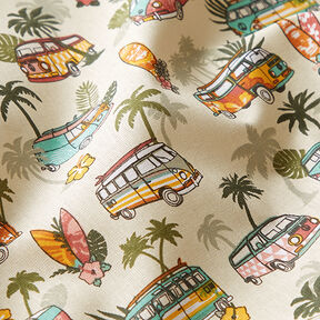 tessuto in cotone, cretonne Roadtrip surf &ndash; beige, 