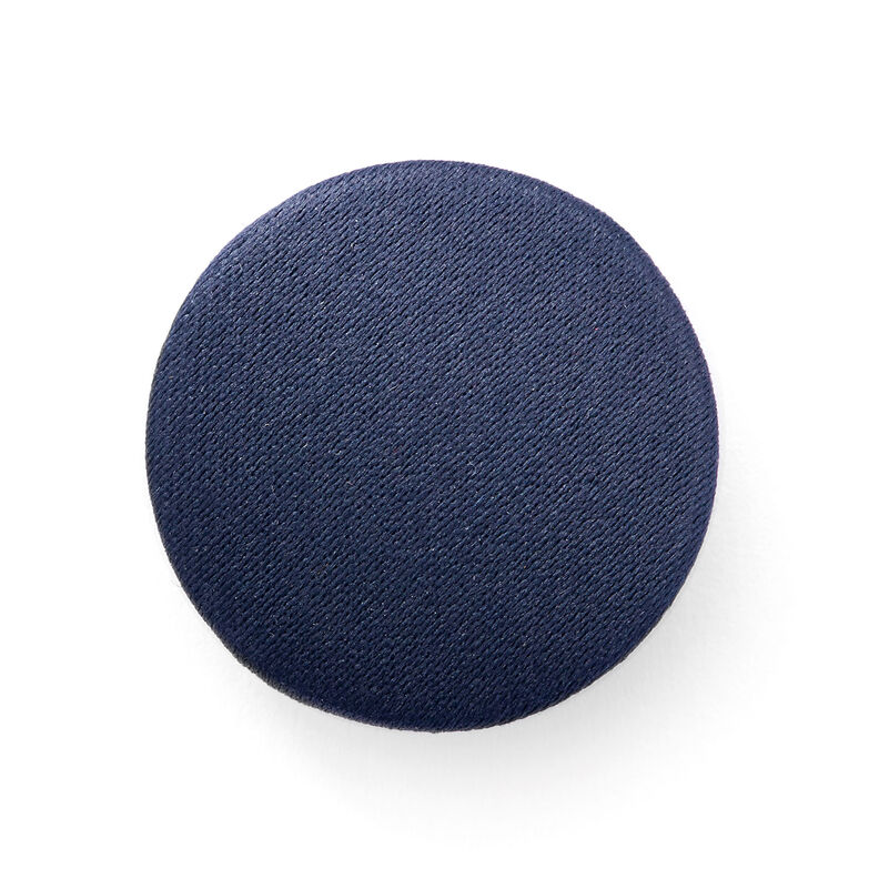 Bottone rivestito, Satin duchesse – colore blu jeans,  image number 1