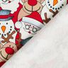 French terry, felpa estiva Renna, Babbo Natale e pupazzo di neve – bianco lana,  thumbnail number 4