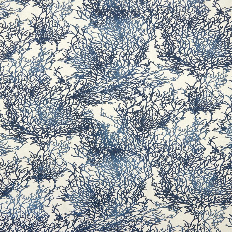 tessuto arredo mezzo panama Coralli pregiati – blu marino/naturale,  image number 1
