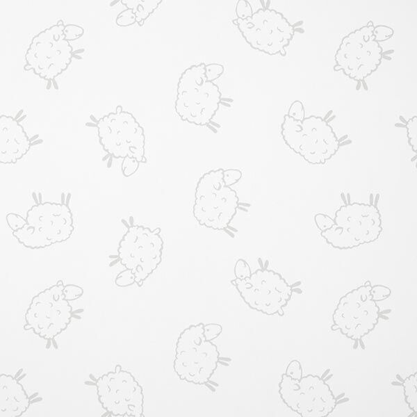 Popeline di cotone con simpatica pecora – bianco, image number 1