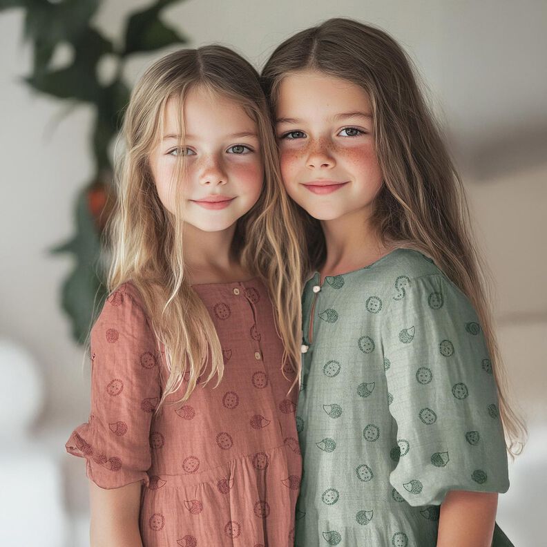 mussolina / tessuto doppio increspato riccio | Poppy Fabrics – menta chiaro/verde scuro,  image number 5