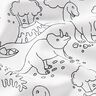 popeline di cotone Tessuto da colorare Dinosauri – bianco/nero,  thumbnail number 2