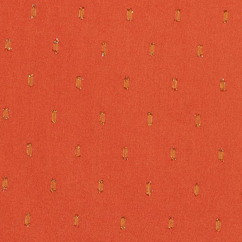 tessuto in viscosa, gocce glitter – terracotta,  image number 1