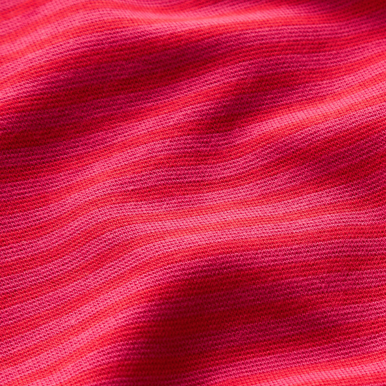 tessuto per polsini Righe tubolari – rosso fuoco/rosa fucsia acceso,  image number 2