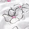 Fiori in voile stropicciato e motivo leopardato – bianco/nero,  thumbnail number 2