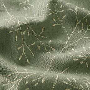 Tessuto arredo mezzo panama rami sottili – verde oliva chiaro, 